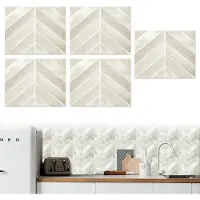 Unyqoos Zelfklevende 3D-wandpanelen met visgraatpatroon voor stijlvolle binnenwanden