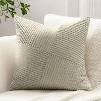 Unyqoos Decoratieve corduroy kussensloop met gestreept patroon voor huis en tuin