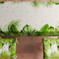 Unyqoos Vlekbestendig rechthoekig tafelkleed met tropisch design voor grote tafels