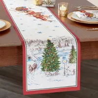 Unyqoos Feestelijke servetten met sneeuwlandschap voor kersttafel decoratie