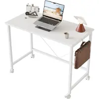 Unyqoos Compact en Modern Bureau Met Wieltjes voor Efficiënt Thuiswerken en Studeren
