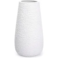 Unyqoos Elegante witte keramische vaas voor bloemen en decoratie in huis en kantoor