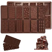 Unyqoos Set van twee flexibele siliconen bakvormen voor chocolade en meer
