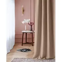 Unyqoos 140X250 Elegante beige verduisterende gordijn met plooiband voor woonkamer en slaapkamer