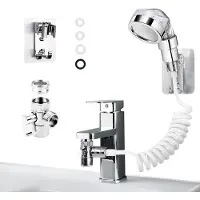 Unyqoos handdouche set voor toilet met verlengbare slang en houder