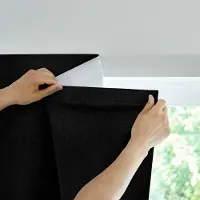 Unyqoos Zwarte zelfklevende verduisteringsgordijnen zonder boren voor optimale privacy
