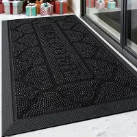 Unyqoos rubberen deurmat voor binnen en buiten met antislip en vuilafstotende eigenschappen