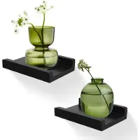 Unyqoos Set van twee multifunctionele wandplanken van hout voor decoratie en opslag