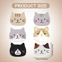 Unyqoos Set van 6 schattige katten onderzetters voor drankjes en decoratie