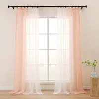 Unyqoos Transparante Voile Gordijnen met Kleurverloop voor Diverse Kamers en Decoratie
