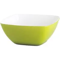 Unyqoos Stijlvol lichtgroen kunststof schaaltje voor salade en dessert, 0,6 liter