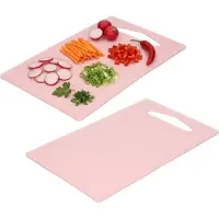 PlasticForte Keuken Snijplank - 2x - oudroze - 27 x 16 cm - kunststof - voor groente, fruit, vlees en vis