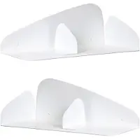 Unyqoos Minimalistisch Zweedse Wandplank Set van 2 met Magnetische Boekensteun voor Diverse Ruimtes
