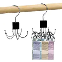 Unyqoos Ruimtebesparende draaibare riem- en accessoirehanger voor kledingkasten