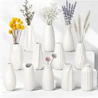 Unyqoos Set van 12 Kleine Keramische Vazenset voor Moderne Interieurdecoratie