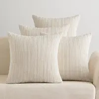 Unyqoos Luxueuze Set van 4 Ribfluwelen Sierkussenslopen voor Bank en Woonkamerdecoratie