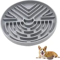 Unyqoos Anti-slingervat voor honden – gemaakt van voedselveilig siliconen, met een labyrintontwerp, diameter 20 cm, geschikt voor 1-2 kommen, antislip met zuignappen, vaatwasmachinebestendig
