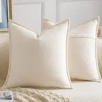 Unyqoos Set van 2 luxe chenille kussenhoezen voor moderne woondecoratie