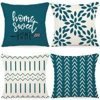 Unyqoos Elegante Set van 4 Linnen Kussenslopen voor Sierkussens en Zitcomfort in Huis en Tuin