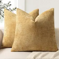 Unyqoos Set van 2 zachte chenille kussenslopen voor stijlvolle woondecoratie