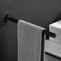Unyqoos Moderne Roestvrijstalen Handdoekhouder voor Badkamer en Keuken - 40 cm, Matzwart