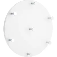 Unyqoos Moderne wandkapstok met chroom knoppen en hoogglans wit MDF ontwerp
