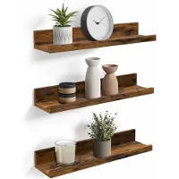 Unyqoos Stijlvolle Zwevende Wandrekken Set van 3 voor Decoratie en Opbergruimte in Huis of Kantoor
