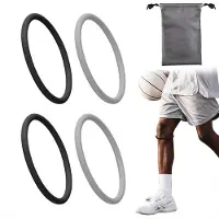 Unyqoos Set van vier kniebanden met siliconen stabilisatiering voor sportieve ondersteuning