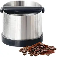 Unyqoos Roestvrijstalen koffieresidubak met afneembare stang en antislip basis