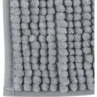 Unyqoos Zachte en comfortabele badmat van microvezel in lichtgrijs chenille design