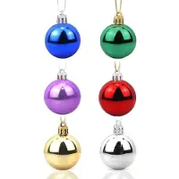 Unyqoos Set van 12 kleurrijke kunststof kerstballen voor veelzijdige boomdecoratie