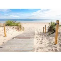 Unyqoos Groot fotobehang van strand en zee voor moderne woonkamer of slaapkamer