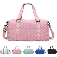 Unyqoos Weekender- en sporttas, 47 x 25 x 21 cm, gemaakt van 600D Oxford, waterdicht, met apart schoenvak en natvak, 0,42 kg – lichte sport- en reistas voor dames en heren