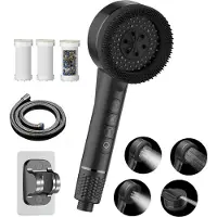 Unyqoos Waterbesparende handdouche met filter en vier instelbare straalsoorten