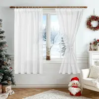 Unyqoos Set van Twee Transparante Gordijnen met Plooiband voor Diverse Ruimtes 160 x 140 cm
