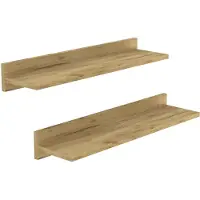 Unyqoos Stijlvolle Zweedse Wandplanken Set van Twee Stuks met Onzichtbare Bevestiging