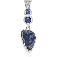 Cavill - Zilveren hanger 925 sterling zilver - Afghaanse lapis lazuli 4,95 ct - Fancy, ronde en triljant cabochon - Elegante statement hanger