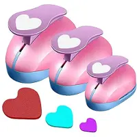 Unyqoos Drie Hartvormige Stanssets voor Knutselen en Scrapbooking in Diverse Maten