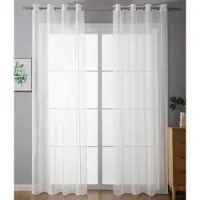 Unyqoos Elegante witte gordijnenset met inslagringen voor een luchtige woonruimte