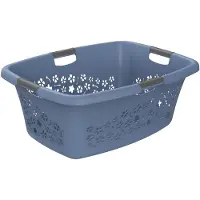 Unyqoos Decoratieve Bloemvormige Wasmand van 50 Liter met Ventilatie en Handgrepen voor Gemakkelijk Draagcomfort