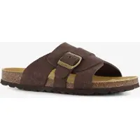 Hush puppies suède dames bio slippers bruin maat 42
