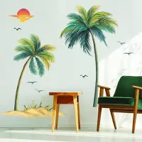 Unyqoos Decoratieve tropische muursticker set voor interieur en woondecoratie