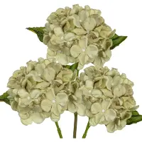 Unyqoos Kunsthortensia's, set van 3, levensechte kunsthortensia's van 23 cm – gemakkelijk te onderhouden decoratieve takken voor vazen, bruidsboeketten, decoratie in hotels en woonruimtes