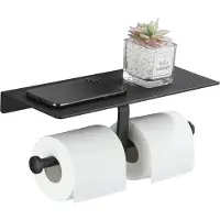 Unyqoos Moderne Toiletpapierhouder Met Extra Opslagruimte En Dubbele Rolcapaciteit Voor Elke Badkamer