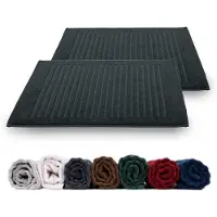 Unyqoos Set van Twee Luxe Katoenen Douchematten voor Comfort en Absorptie in de Badkamer