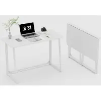 Unyqoos Compact en inklapbaar bureau voor thuiswerk en studieruimte zonder montage