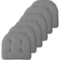 Unyqoos Set van zes U-vormige grijze stoelkussens met memory foam en antislip achterkant
