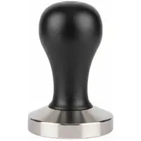 Unyqoos Professionele koffiestamper met ergonomische houten handgreep en roestvrijstalen basis