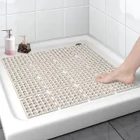 Unyqoos Veilige Antislip Douchemat met Zuignappen en Snelle Afwatering voor Comfortabel Douchen