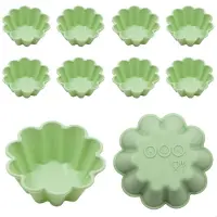 Unyqoos Set van 10 siliconen bakvormen voor mini-cake, taart en quiche